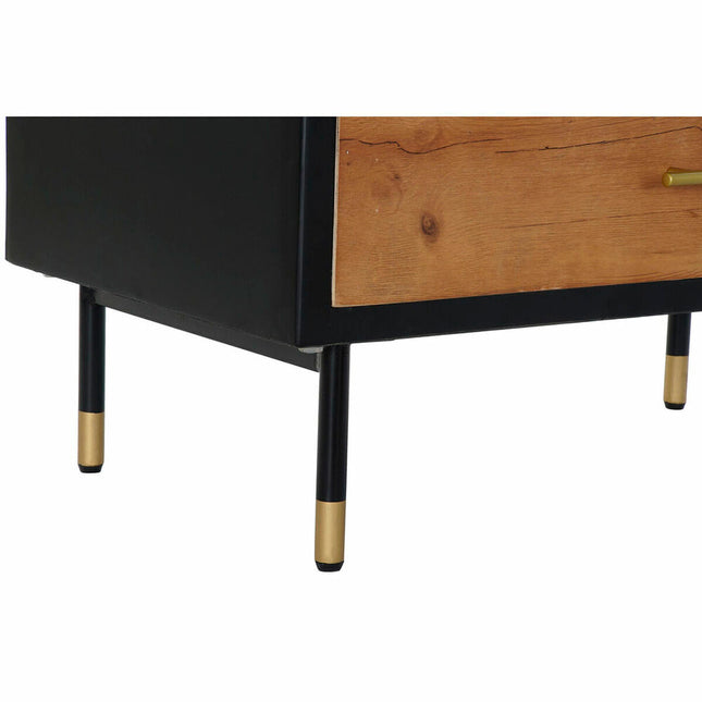 Anrichte DKD Home Decor   Schwarz 70 x 40 x 117 cm Kristall natürlich Holz MDF
