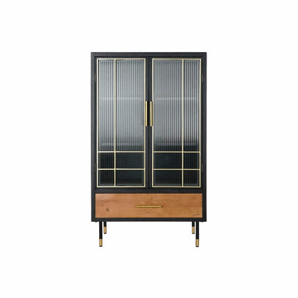 Anrichte DKD Home Decor   Schwarz 70 x 40 x 117 cm Kristall natürlich Holz MDF