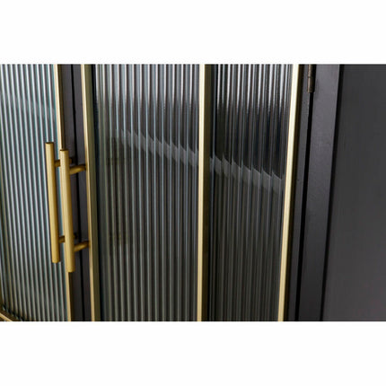 Anrichte DKD Home Decor   Schwarz 70 x 40 x 117 cm Kristall natürlich Holz MDF
