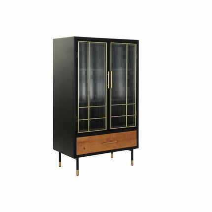 Anrichte DKD Home Decor   Schwarz 70 x 40 x 117 cm Kristall natürlich Holz MDF