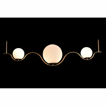 Deckenlampe DKD Home Decor Kristall Gold Metall Weiß 220 W (100 x 20 x 25 cm)