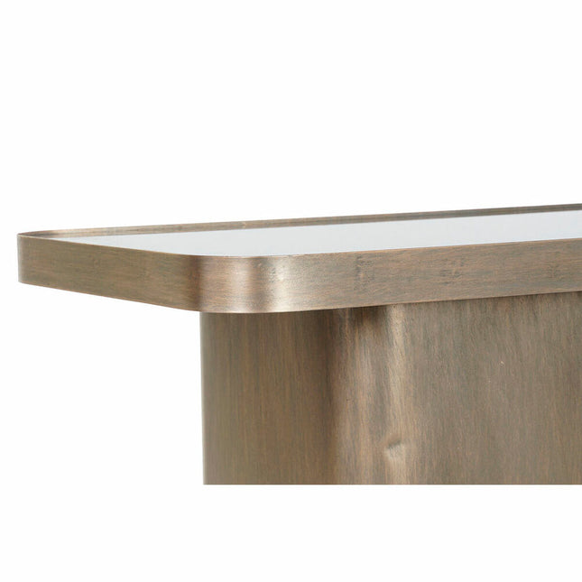 Beistelltisch DKD Home Decor Kristall Schwarz Metall Kupfer (60 x 35,5 x 50 cm)