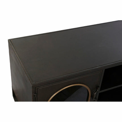 TV-Möbel DKD Home Decor Schwarz Kristall Gold Metall (150 x 45 x 50 cm)