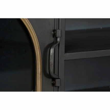 TV-Möbel DKD Home Decor Schwarz Kristall Gold Metall (150 x 45 x 50 cm)