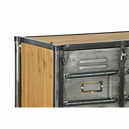 Konsole DKD Home Decor 129,5 x 34 x 88 cm Tanne Schwarz Metall Braun Metallic