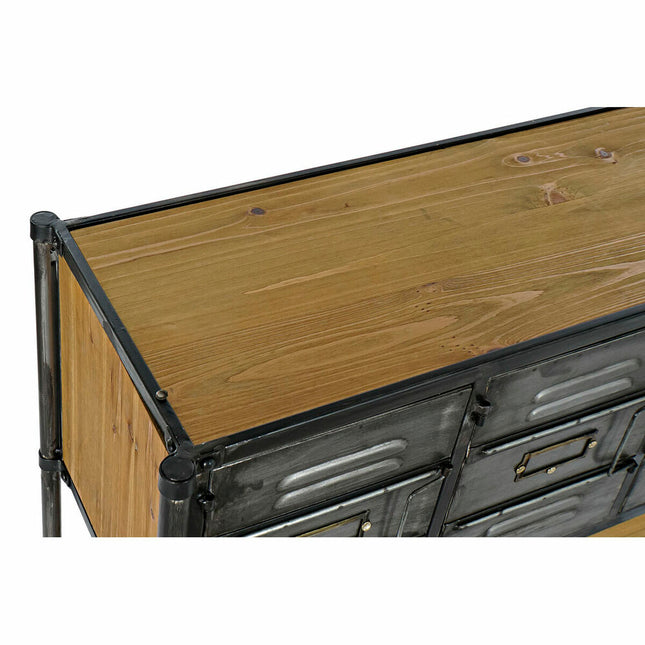 Konsole DKD Home Decor 129,5 x 34 x 88 cm Tanne Schwarz Metall Braun Metallic