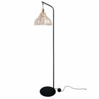 Stehlampe DKD Home Decor Schwarz Metall Braun Rattan (40 x 40 x 160 cm)