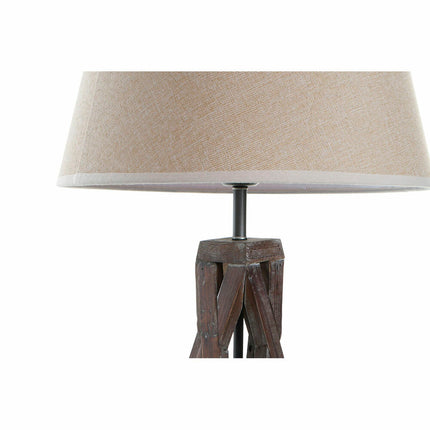 Tischlampe DKD Home Decor Holz Baumwolle Dunkelbraun (35 x 35 x 56 cm)