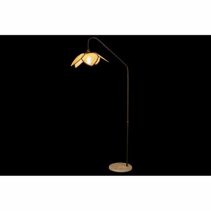 Stehlampe DKD Home Decor Schwarz Grau Metall Zement Rattan 60 W (45 x 72 x 165 cm)