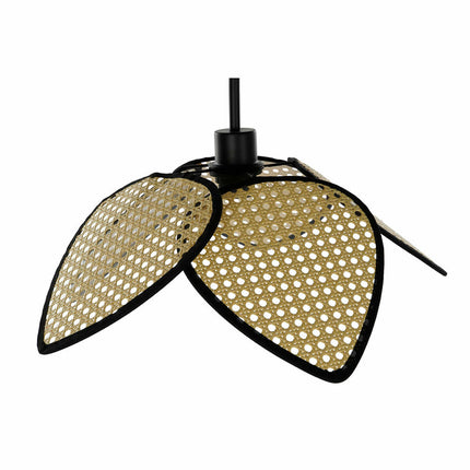 Stehlampe DKD Home Decor Schwarz Grau Metall Zement Rattan 60 W (45 x 72 x 165 cm)