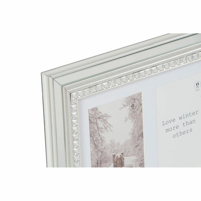 Fotorahmen DKD Home Decor Luxury 46,5 x 2 x 28,5 cm Kristall Silberfarben Gold polystyrol Traditionell (2 Stück)