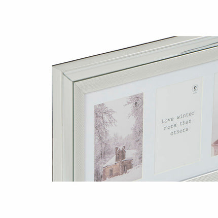 Fotorahmen DKD Home Decor 47 x 2 x 29 cm Kristall Silberfarben Gold polystyrol Traditionell (2 Stück)