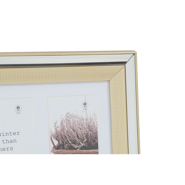 Fotorahmen DKD Home Decor 47 x 2 x 29 cm Kristall Silberfarben Gold polystyrol Traditionell (2 Stück)