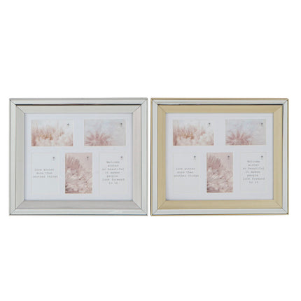 Fotorahmen DKD Home Decor 47 x 2 x 40 cm Kristall Silberfarben Gold polystyrol Traditionell (2 Stück)