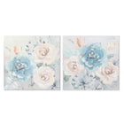 Bild DKD Home Decor 80 x 3 x 80 cm Blomster Shabby Chic (2 Stück)