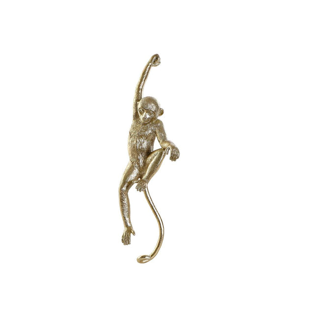 Deko-Figur DKD Home Decor Affe Gold Harz Kolonial (14 x 15 x 55 cm)