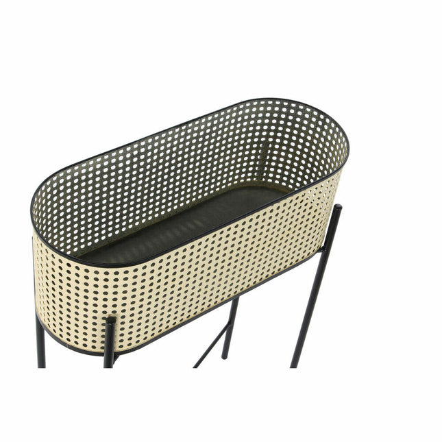 Blumentopf DKD Home Decor Schwarz Metall Creme Moderne (50 x 20 x 67 cm)