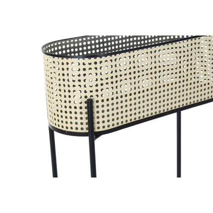 Blumentopf DKD Home Decor Schwarz Metall Creme Moderne (50 x 20 x 67 cm)