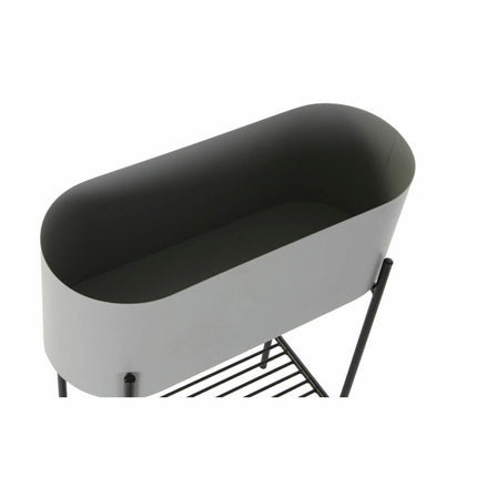 Blumentopf DKD Home Decor Schwarz Grau Metall (50 x 20 x 63 cm)