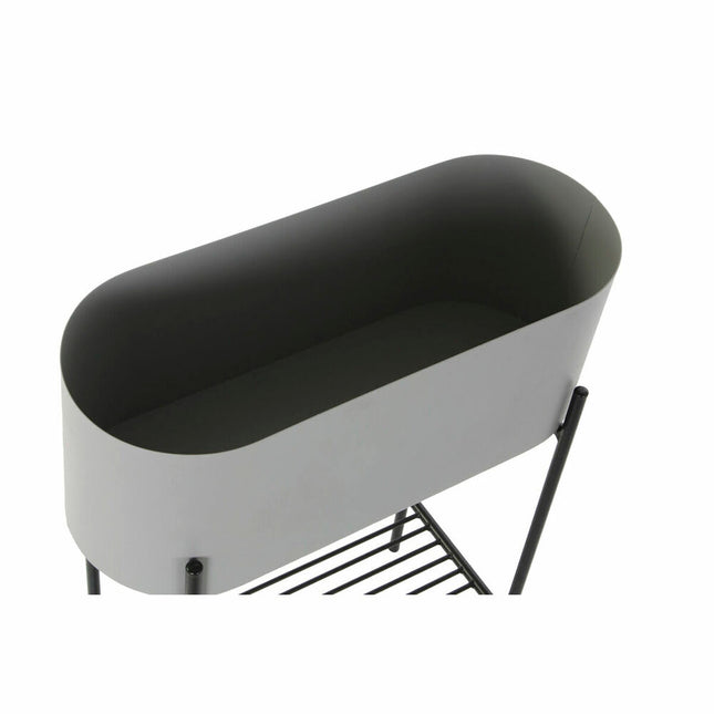 Blumentopf DKD Home Decor Schwarz Grau Metall (50 x 20 x 63 cm)