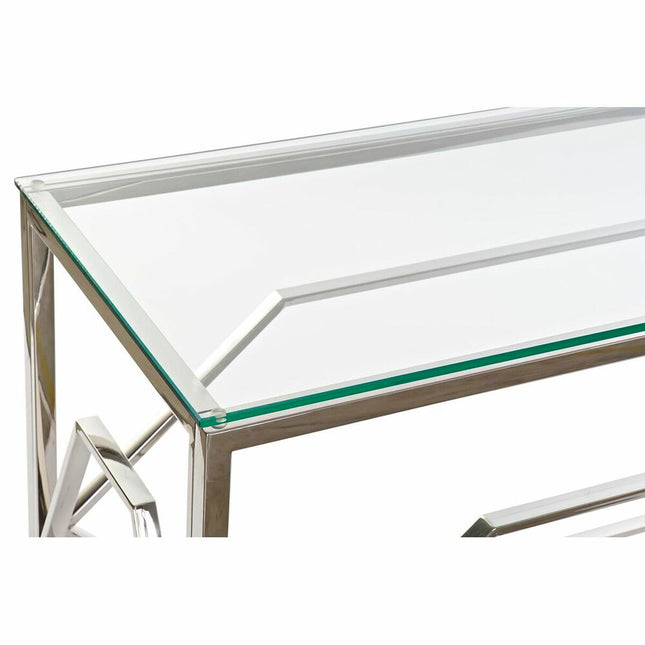 Konsole DKD Home Decor Kristall Silberfarben Edelstahl (120 x 40 x 78 cm)