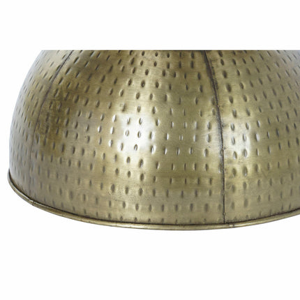 Fußstütze DKD Home Decor Gold Metall Dunkelbraun (40 x 40 x 48 cm)