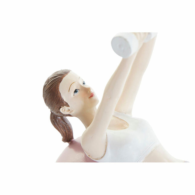 Deko-Figur DKD Home Decor 18,5 x 8 x 17,5 cm Scandi Rosa Yoga