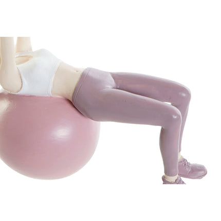 Deko-Figur DKD Home Decor 18,5 x 8 x 17,5 cm Scandi Rosa Yoga