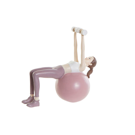 Deko-Figur DKD Home Decor 18,5 x 8 x 17,5 cm Scandi Rosa Yoga
