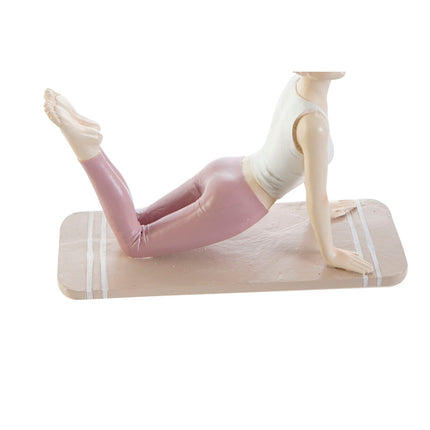 Deko-Figur DKD Home Decor 16 x 6 x 13 cm Scandi Rosa Yoga