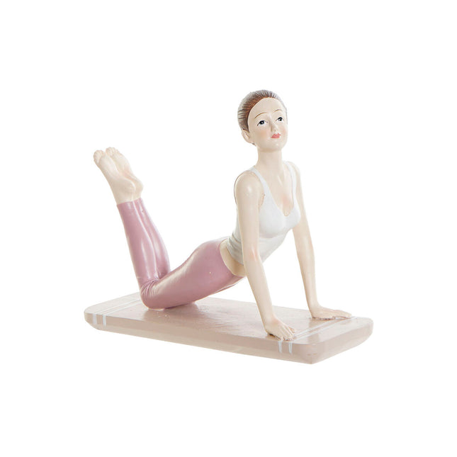 Deko-Figur DKD Home Decor 16 x 6 x 13 cm Scandi Rosa Yoga