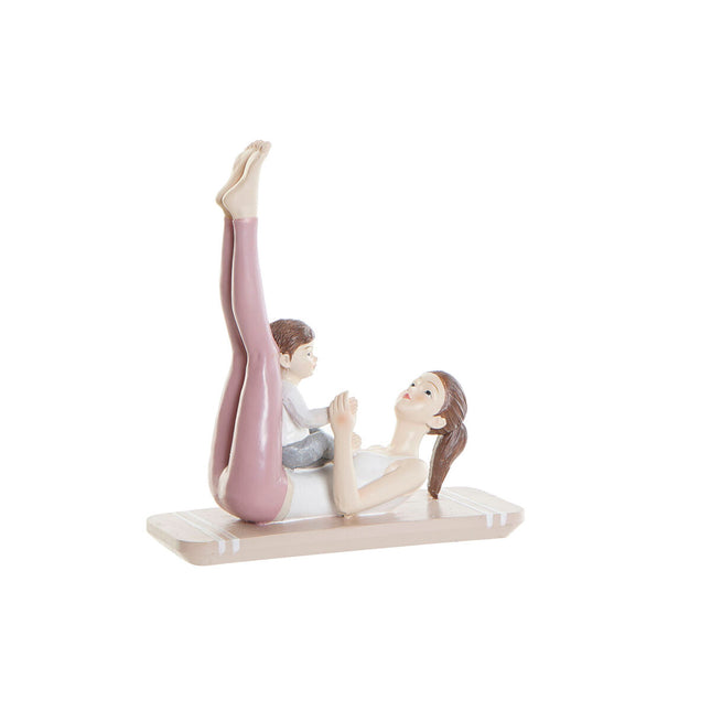 Deko-Figur DKD Home Decor 15,5 x 6,5 x 17 cm Scandi Rosa Yoga