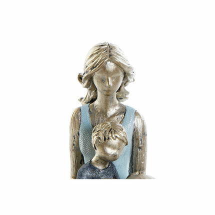 Deko-Figur DKD Home Decor 15 x 9,5 x 18 cm Damen Blau Gold