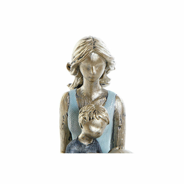 Deko-Figur DKD Home Decor 15 x 9,5 x 18 cm Damen Blau Gold