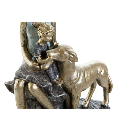 Deko-Figur DKD Home Decor 15 x 9,5 x 18 cm Damen Blau Gold