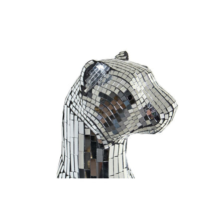 Deko-Figur DKD Home Decor Silberfarben Leopard Harz (30 x 26 x 64.5 cm)