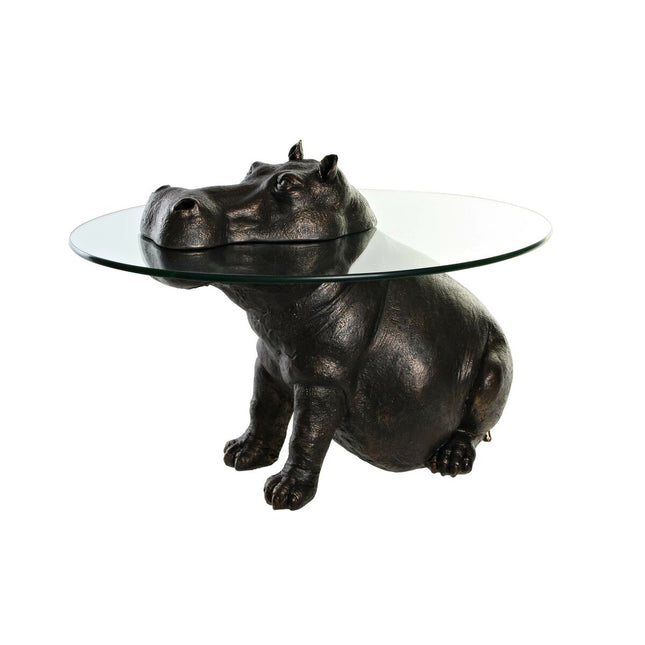 Beistelltisch DKD Home Decor Kristall Harz Helles Kupferbraun (65 x 50 x 45 cm)