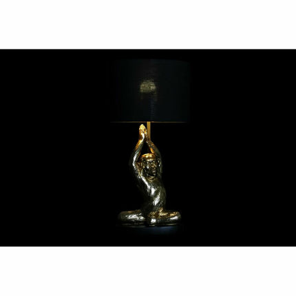 Tischlampe DKD Home Decor Schwarz Gold Harz 220 V 50 W (25 x 25 x 49 cm)