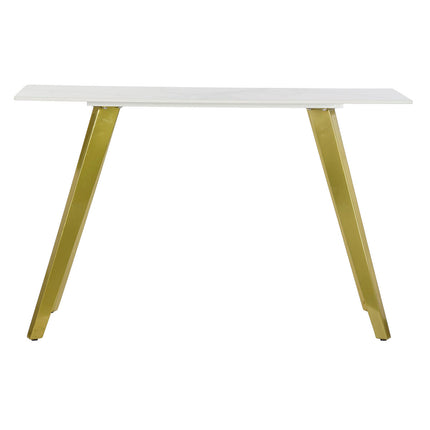 Konsole DKD Home Decor aus Keramik Gold Metall Weiß (120 x 40 x 76 cm)