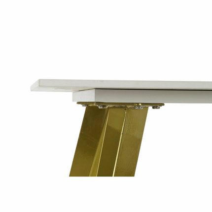 Beistelltisch DKD Home Decor aus Keramik Gold Metall Weiß (60 x 60 x 48 cm)