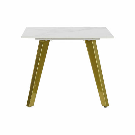 Beistelltisch DKD Home Decor aus Keramik Gold Metall Weiß (60 x 60 x 48 cm)