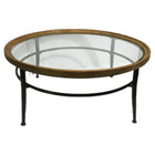 Beistelltisch DKD Home Decor S3023701 Bunt natürlich Dunkelgrau Metall Kristall Kunststoff 100 x 100 x 42 cm