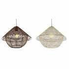 Deckenlampe DKD Home Decor 38 x 38 x 27 cm natürlich Schwarz Metall Braun Schnur Weiß 220 V 50 W Urban (2 Stück)