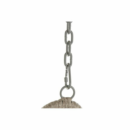 Gartenstuhl DKD Home Decor Metall Polyester Synthetischer Rattan Hellgrau (82 x 75 x 125 cm) (82 x 75 x 125 cm)