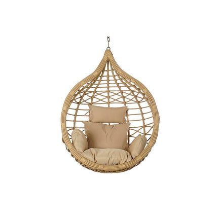 Hängender Gartenstuhl DKD Home Decor Braun 90 x 70 x 110 cm 100 x 70 x 125 cm Beige Synthetischer Rattan Aluminium Hellbraun (10