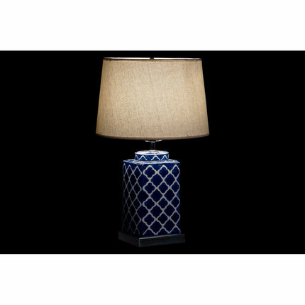 Tischlampe DKD Home Decor 35 x 35 x 57 cm Porzellan Blau Weiß 220 V 60 W
