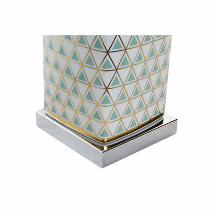 Tischlampe DKD Home Decor Porzellan Gold Weiß grün 220 V 50 W (35 x 35 x 57 cm)