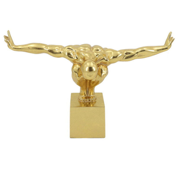 Deko-Figur DKD Home Decor 38 x 15 x 26 cm Silberfarben Gold Herren (2 Stück)