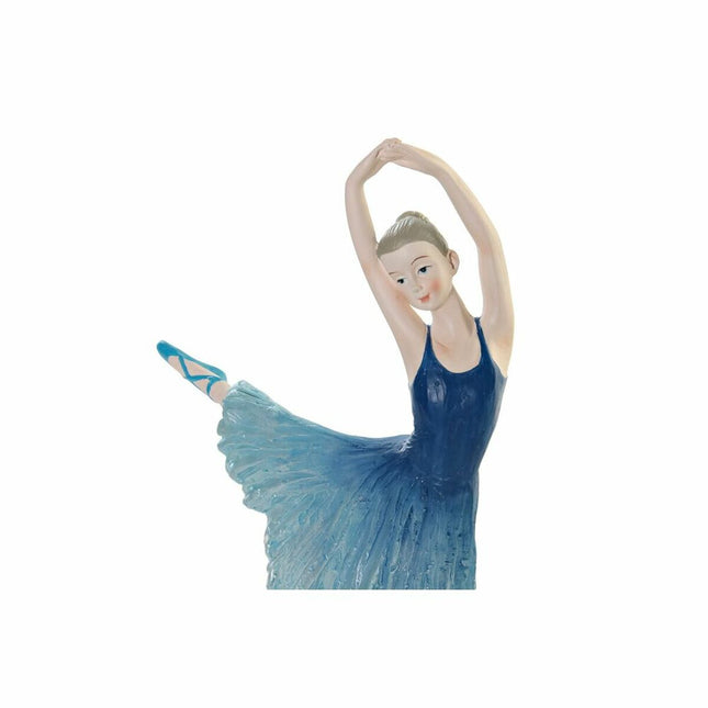 Deko-Figur DKD Home Decor 13 x 6 x 23 cm Blau Ballett-Tänzerin Romantisch