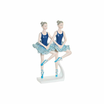 Deko-Figur DKD Home Decor 14 x 7,5 x 21,5 cm Blau Ballett-Tänzerin Romantisch